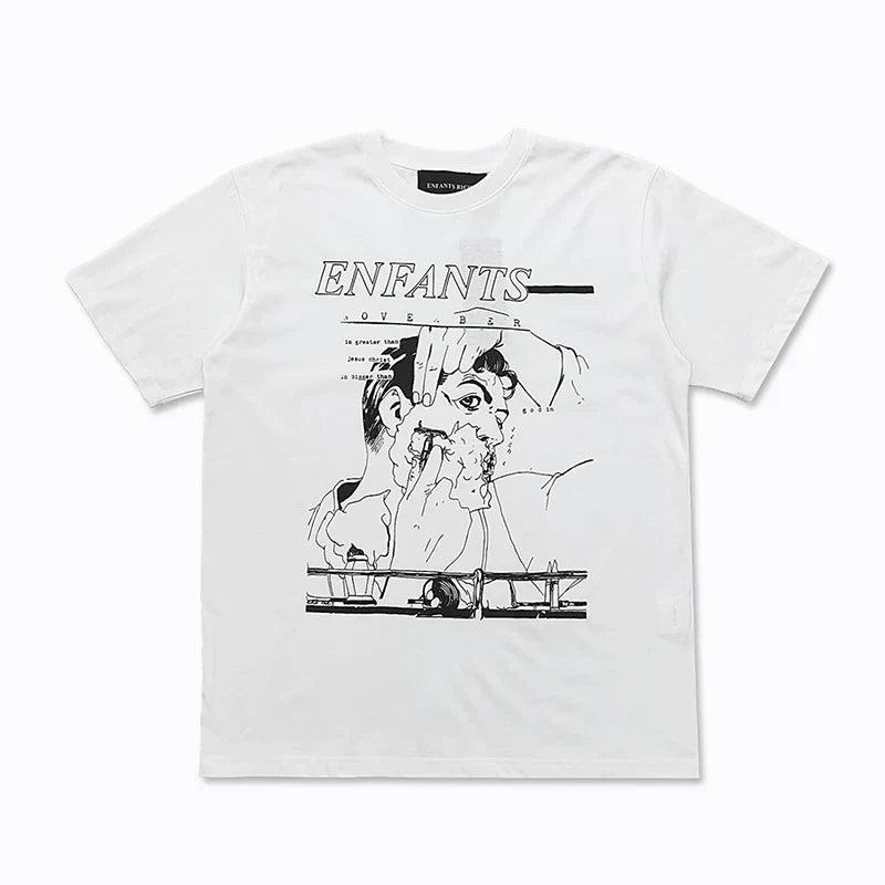 Enfants Riches Déprimés Manga/Line Art Graphic T-Shirt - White