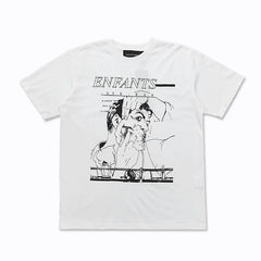 Enfants Riches Déprimés Manga/Line Art Graphic T-Shirt - White