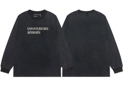 Enfants Riches Déprimés Classic Brand Logo Long-Sleeve  - Washed Black