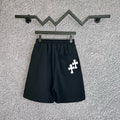 Chrome Hearts Black & White Cross Patch Sweatshorts