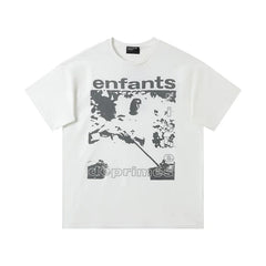 Enfants Riches Déprimés Armed Figure & Vintage Print T-Shirt - Cream