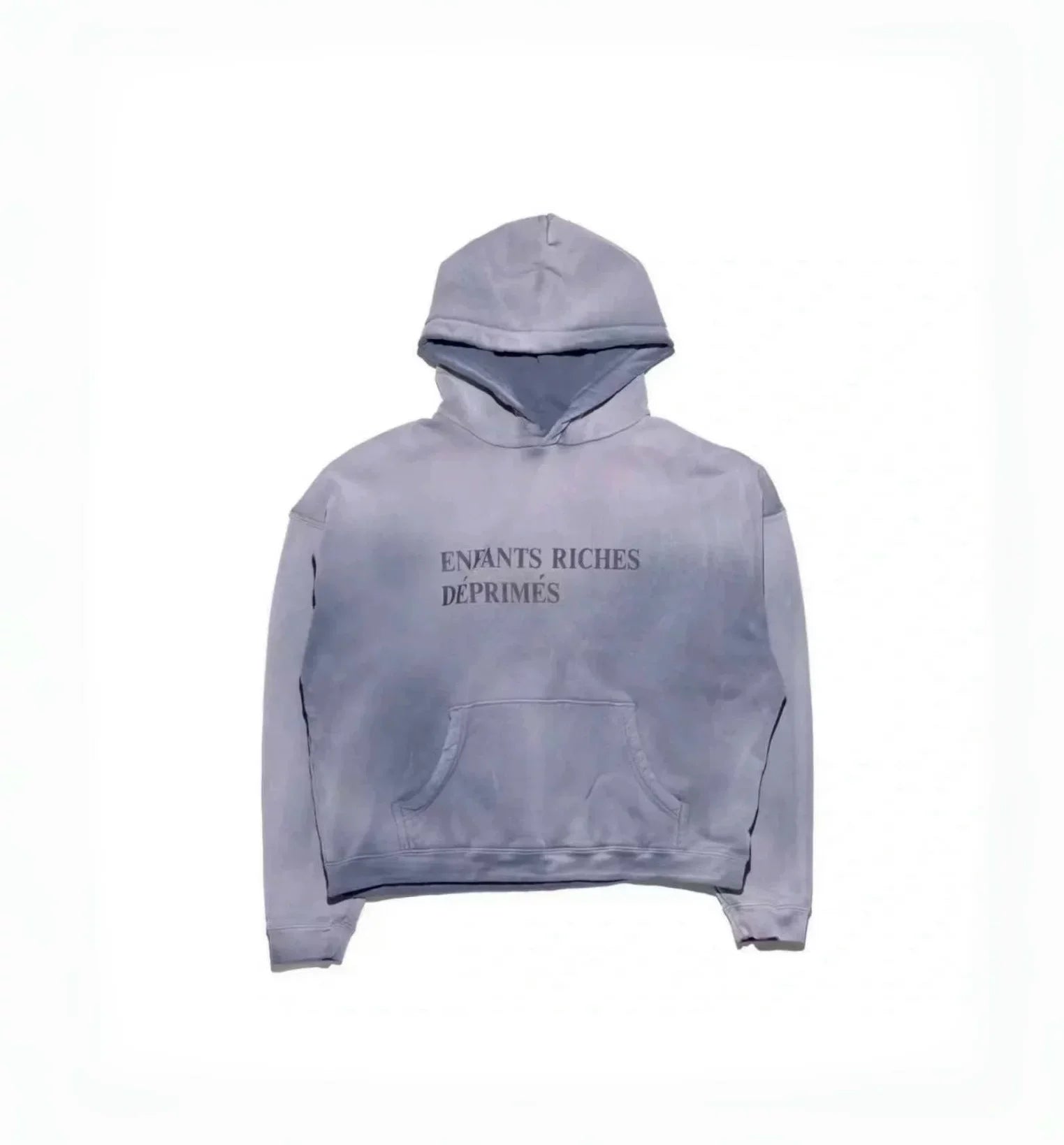 Enfants Riches Déprimés Gradient Wash Logo Hoodie - Washed Grey/Blue