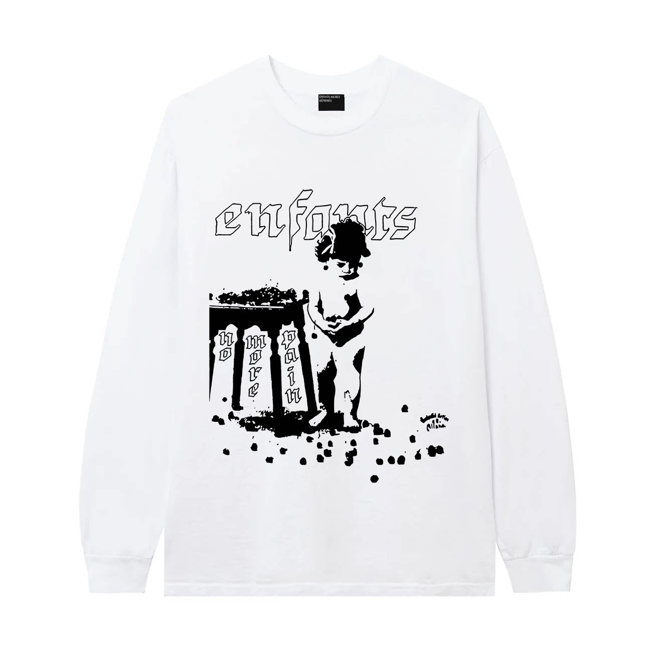 Enfants Riches Déprimés Crown Child Portrait Long-Sleeve - White