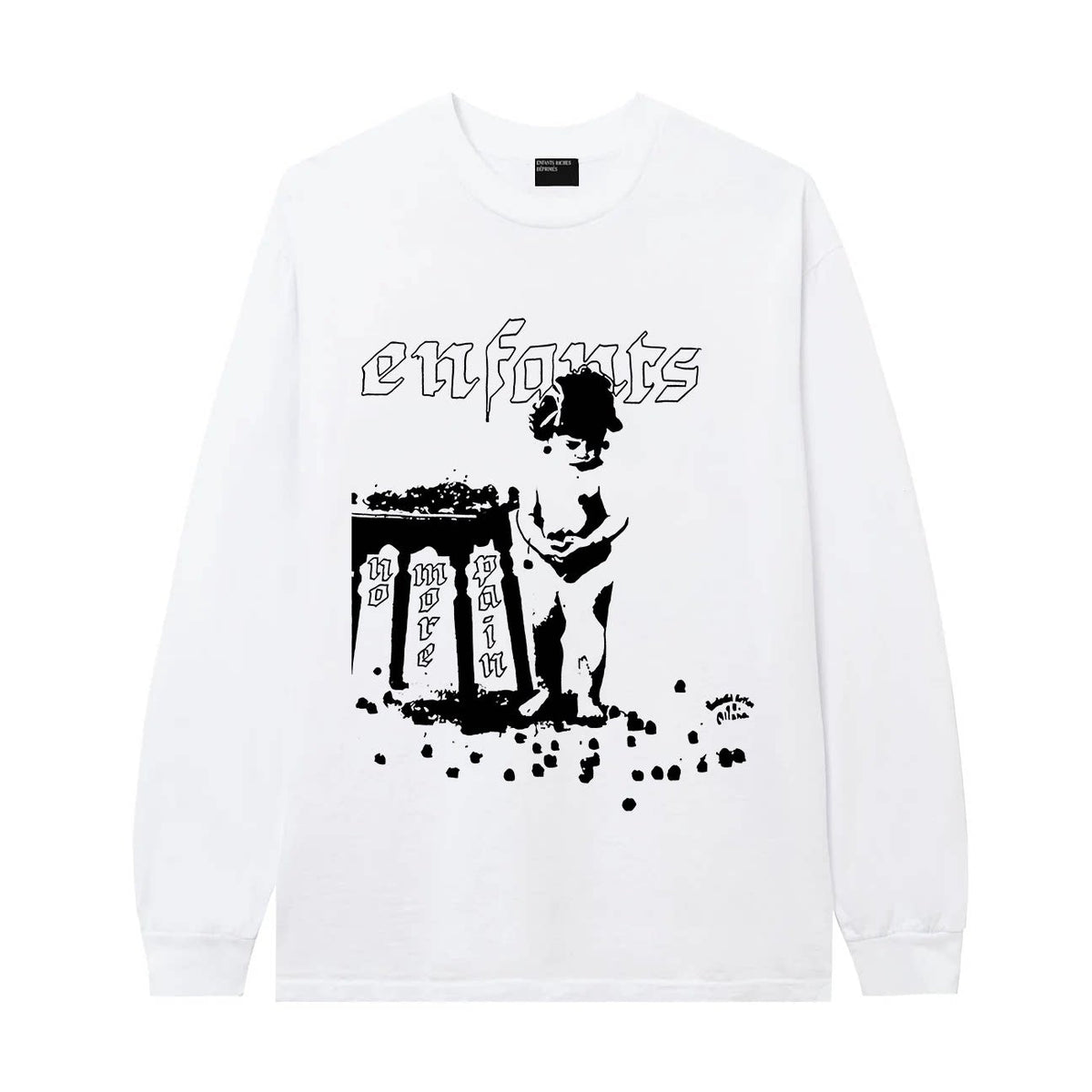 Enfants Riches Déprimés Crown Child Portrait Long-Sleeve - White