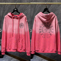 Chrome Hearts Gradient Pink Paint Splatter Horseshoe Hoodie