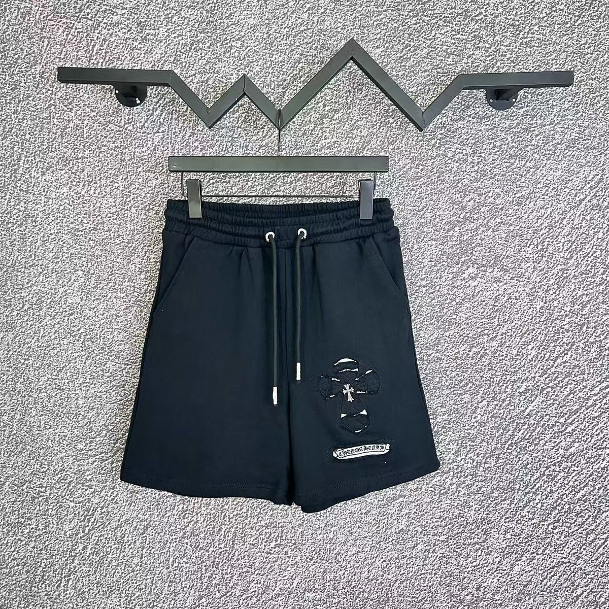 Chrome Hearts Black Graphic Patch Sweatshorts