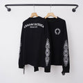 Chrome Hearts Back Script Banner & Sleeve Long Sleeve (Black)