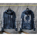 Chrome Hearts Tie-Dye Horseshoe Hoodie (Dark Blue/Black)