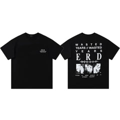 Enfants Riches Déprimés Small Chest Logo & Back "Wasted Tears" T-Shirt - Black
