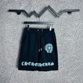 Chrome Hearts Black Horseshoe & White Script Sweatshorts