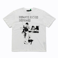 Enfants Riches Déprimés Typography & Figure Illustration T-Shirt - White