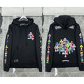 Chrome Hearts Multi-Color Cluster Cross Hoodie (Black)