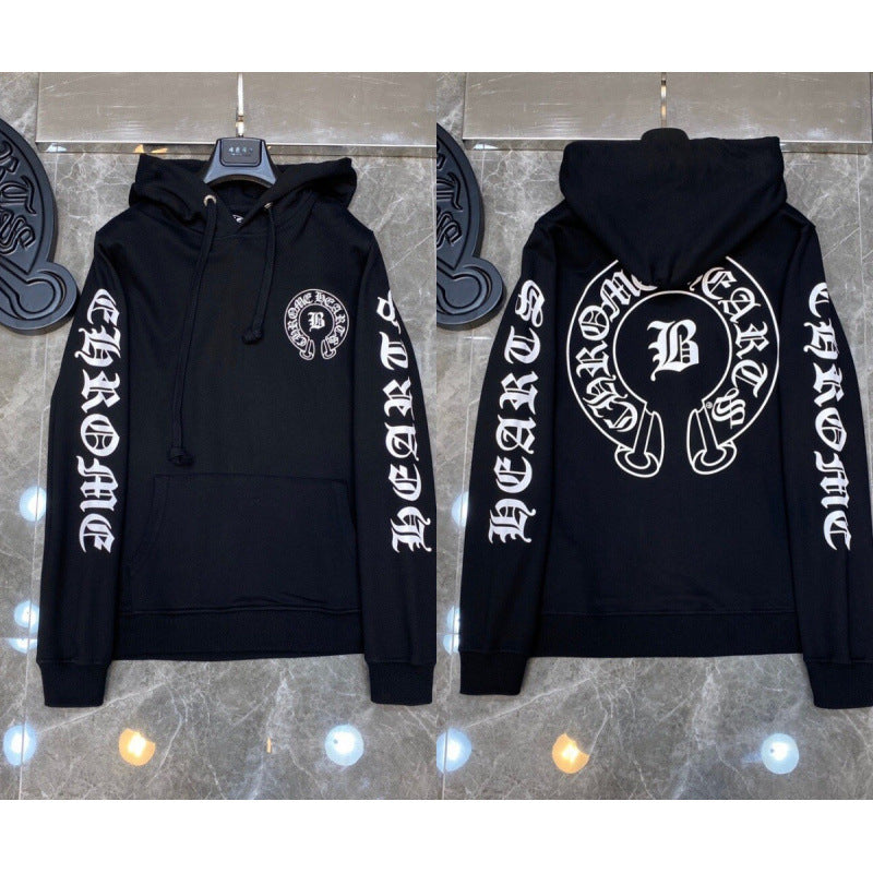 Chrome Hearts Gothic Letter "B" Horseshoe Hoodie (Black)