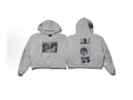 Enfants Riches Déprimés Light Grey Front Box & Photo Collage Zip-Up Hoodie - Light Grey