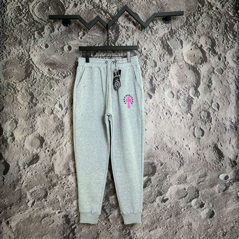 Chrome Hearts Pink Cross Applique Lounge Pants (Grey)