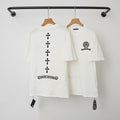 Chrome Hearts Vertical Cross Alignment Short Sleeve T-Shirt (White)