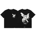 Represent "Elegance In Motion" Winged Unicorn Graphic T-Shirt - Black