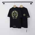 Chrome Hearts Yellow Horseshoe & Cross Short Sleeve T-Shirt (Black)