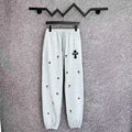 Chrome Hearts Multi-Cross Applique Lounge Pants (Light Grey)