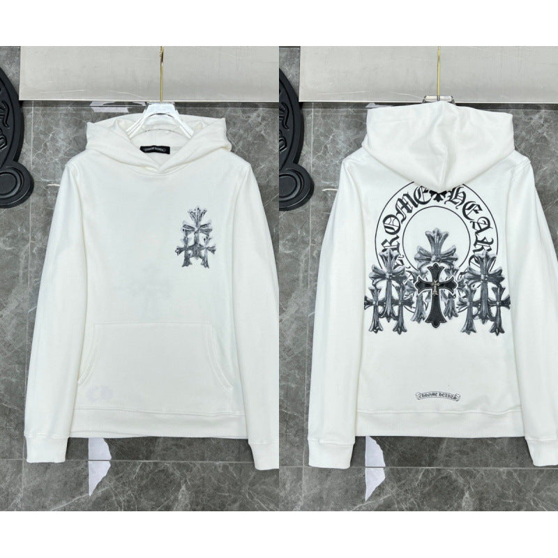 Chrome Hearts Multiple Cross & Horseshoe Hoodie (White)