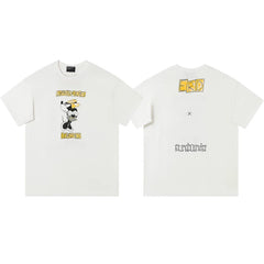 Enfants Riches Déprimés Cartoon Graphic & Back Yellow Tag T-Shirt - Cream