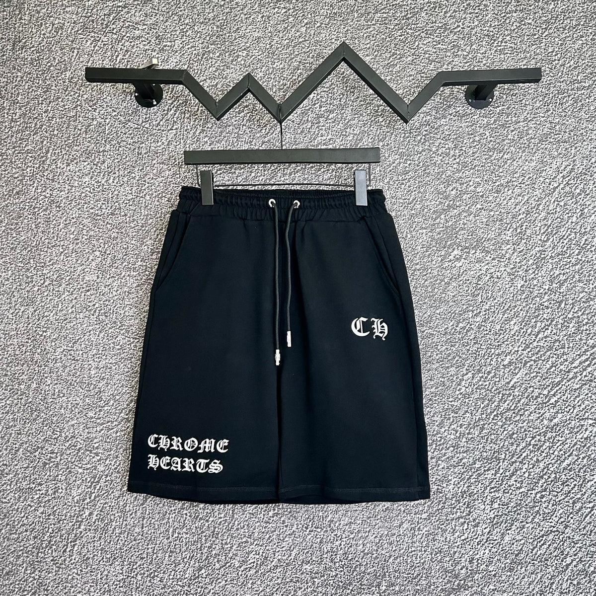 Chrome Hearts Black Cross & Bottom Script Sweatshorts