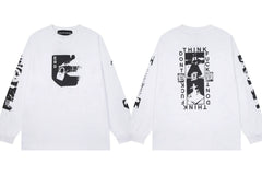Enfants Riches Déprimés "ERD" Padlock Graphic Long-Sleeve - White