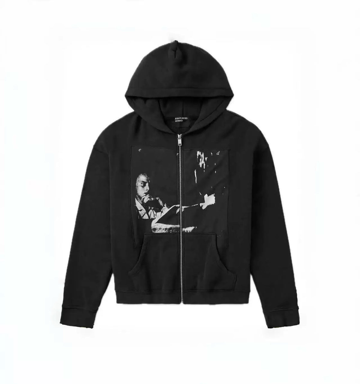 Enfants Riches Déprimés Central Box Portrait Zip-Up Hoodie - Black