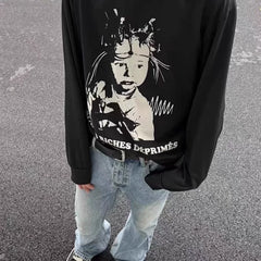 Enfants Riches Déprimés Crown Child Portrait Long-Sleeve   - Black