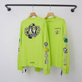 Chrome Hearts Chain & Multi-Graphic Long Sleeve (Neon Green)