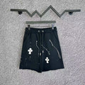 Chrome Hearts Black Paint Splatter & White Cross Sweatshorts