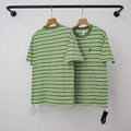 Chrome Hearts Monogram Striped Short Sleeve T-Shirt (Green)