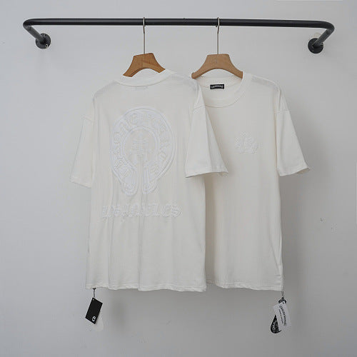 Chrome Hearts Tonal Monogram Scroll Short Sleeve T-Shirt (White)