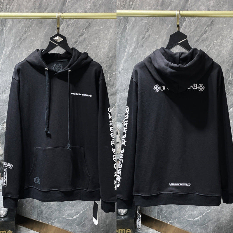 Chrome Hearts Small Cross Chest & Sleeve Hoodie (Black)