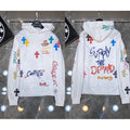 Chrome Hearts "Supply the Demand" Multi-Color Cross Hoodie (White)