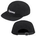 Supreme Black 5-Panel Box Logo Camp Cap with Leather Strap