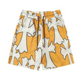 Chrome Hearts Bright Orange & White Large Cross Print Sweatshorts