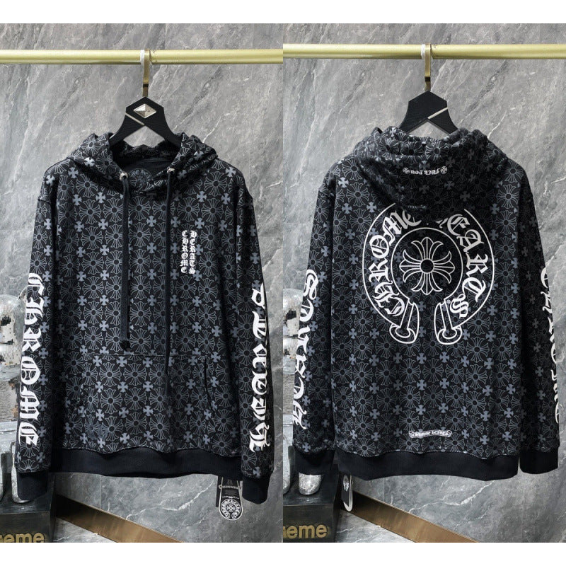 Chrome Hearts Monogram All-Over Horseshoe Hoodie (Black)