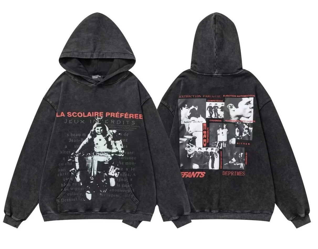 Enfants Riches Déprimés "La Scolaire Préférée" Hoodie - Washed Black