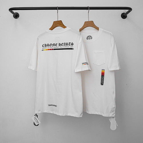 Chrome Hearts Gradient Bar Script Logo T-Shirt (White)