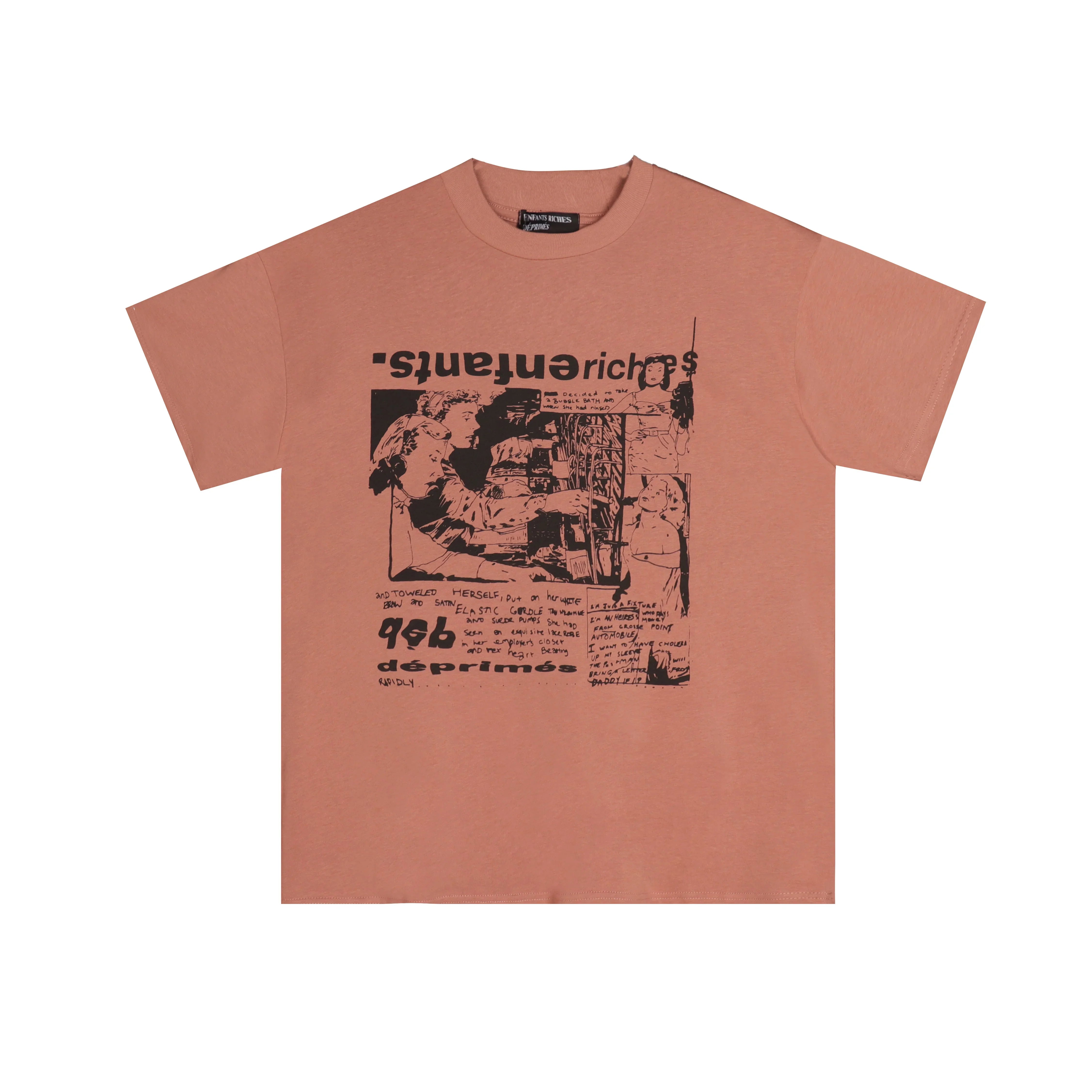 Enfants Riches Déprimés Inverted Collage T-Shirt - Terracotta