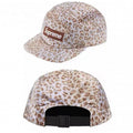 Supreme White Leopard Print 5-Panel Box Logo Camp Cap