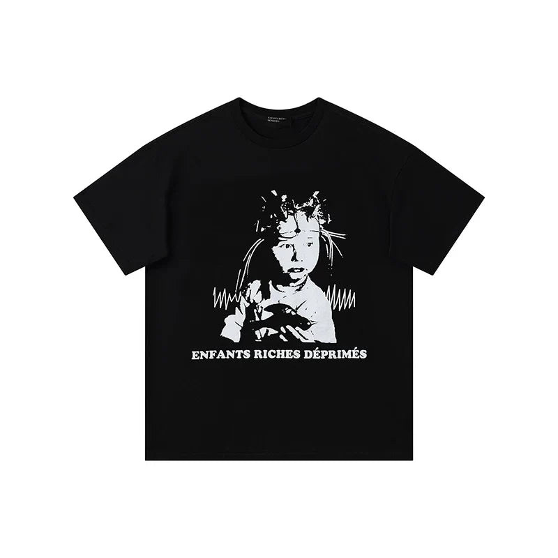 Enfants Riches Déprimés Crown Child Portrait T-Shirt - Black