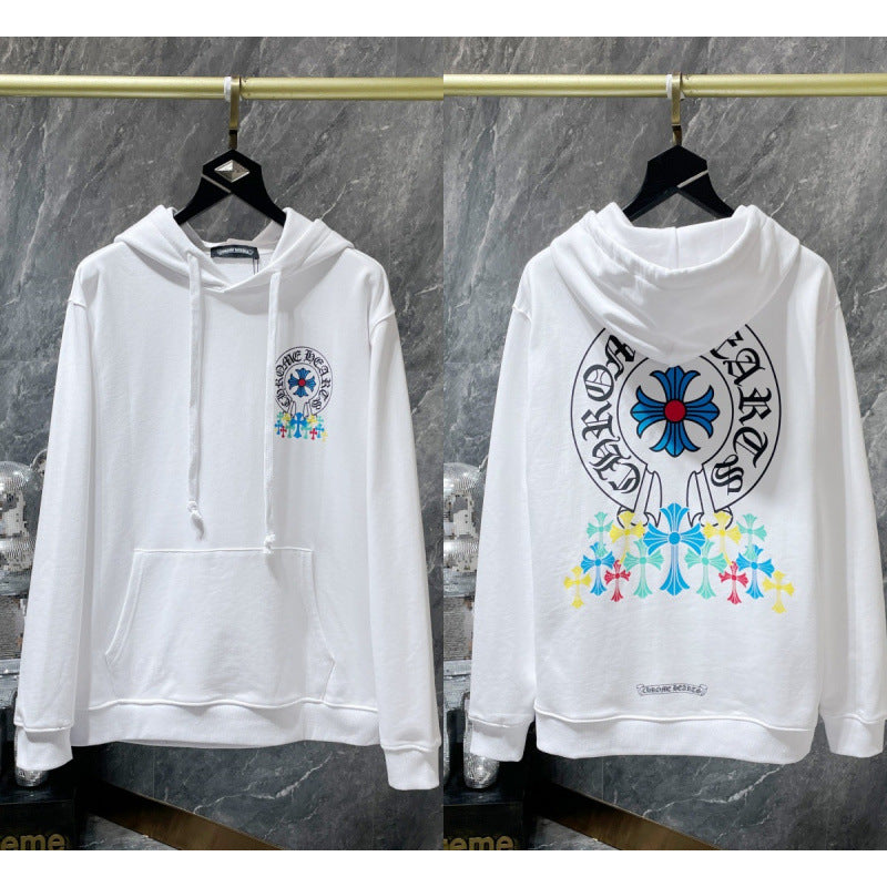 Chrome Hearts Multi-Color Cluster Cross Hoodie (White)