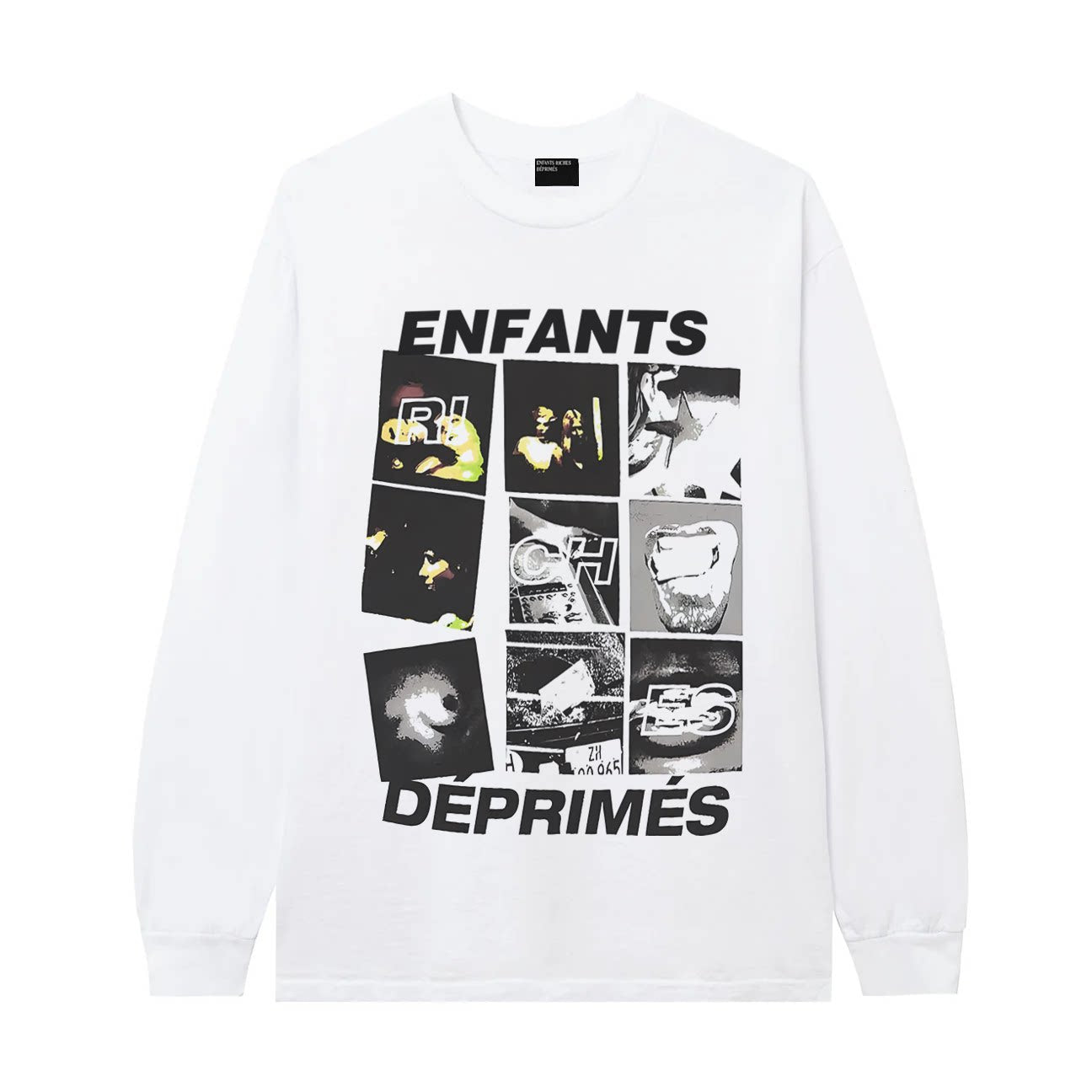 Enfants Riches Déprimés Multi-Panel Photo Grid Long-Sleeve - White