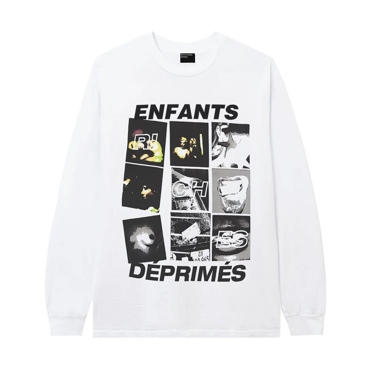 Enfants Riches Déprimés Multi-Panel Photo Grid Long-Sleeve - White