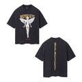 Represent Angel & Vertical Logo Graphic T-Shirt - Vintage Black