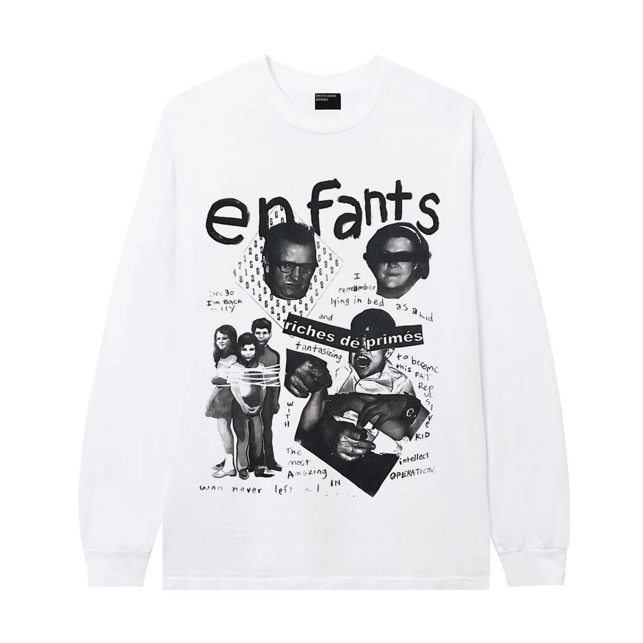Enfants Riches Déprimés "Enfants" Vintage Collage Long-Sleeve - White