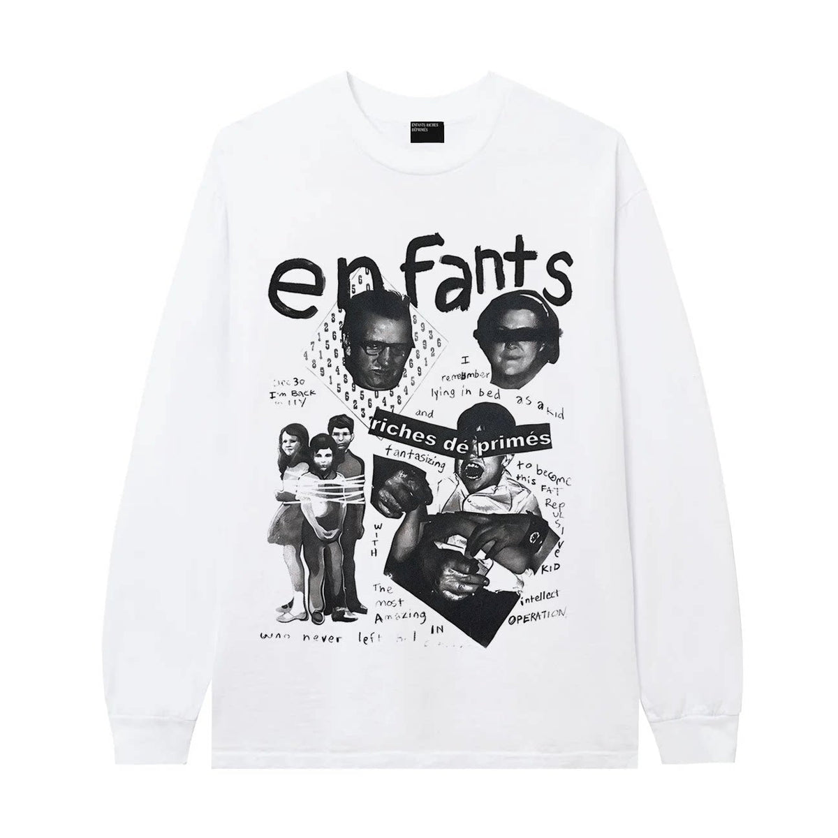 Enfants Riches Déprimés "Enfants" Vintage Collage Long-Sleeve - White