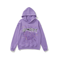 sp5der Spidery Web Star Print Pullover Hoodie Lavender Purple